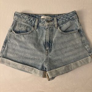 PacSun Blue Jean Shorts Distressed Mid-Thigh